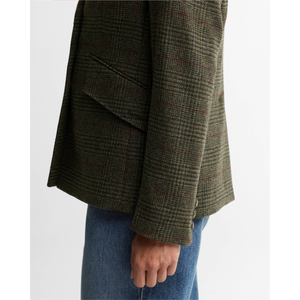 Barbour Browning Jacket naisten tweedbleiseri, hihasta kuvattuna.