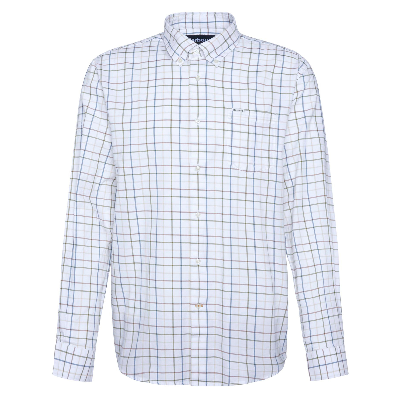 Kuvassa on sini-vihreäruudullinen Barbour Caswell Tattersall -kauluspaita.