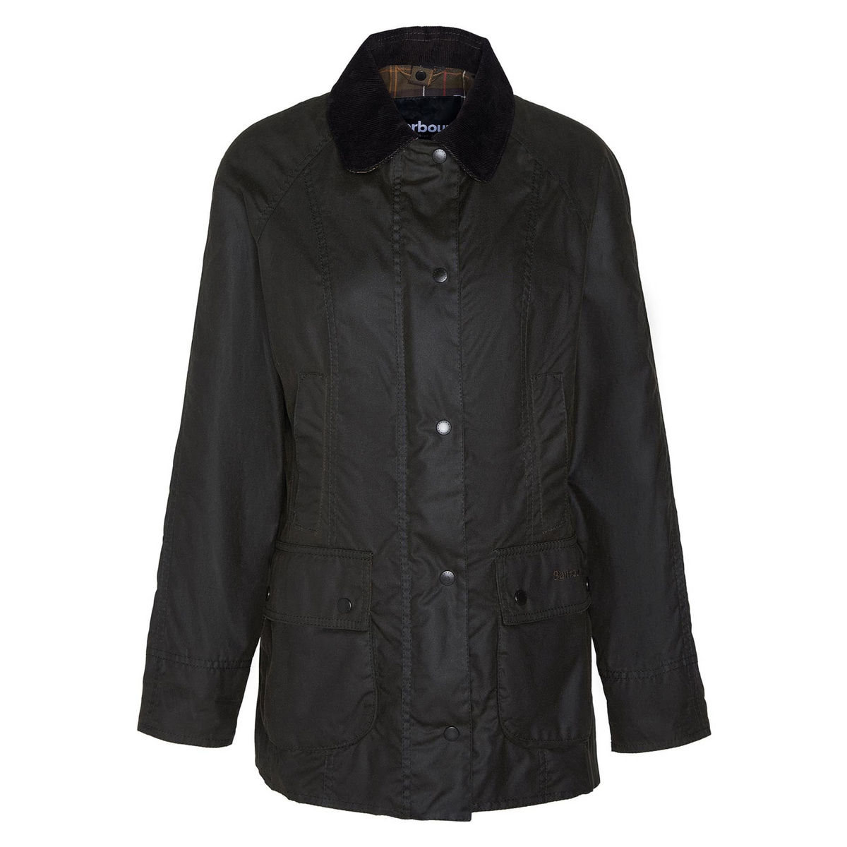 Barbour Classic Beadnell naisten öljykangastakki  oliivin värisenä tuotekuvassa.