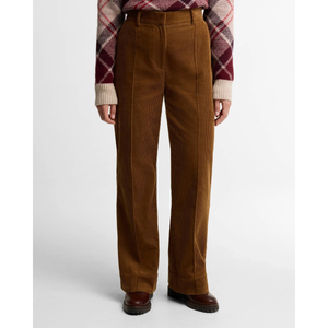 Barbour Emmy Trousers naisten vakosamettihousut, punaruskea, lahje.