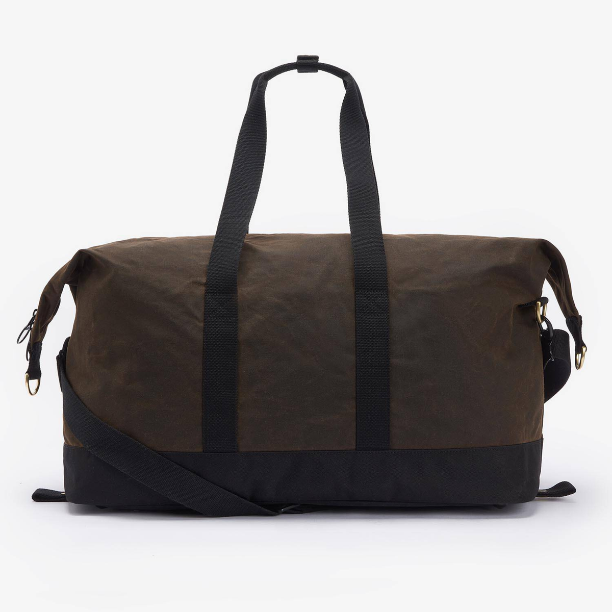 Barbour Field Waxed Holdall viikonloppukassi takaapäin kuvattuna.