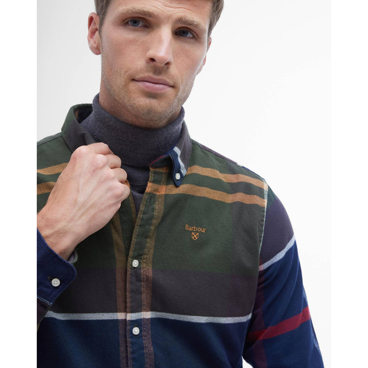 Barbour Iceloch miesten tartan-ruudullinen kauluspaita, kaulus