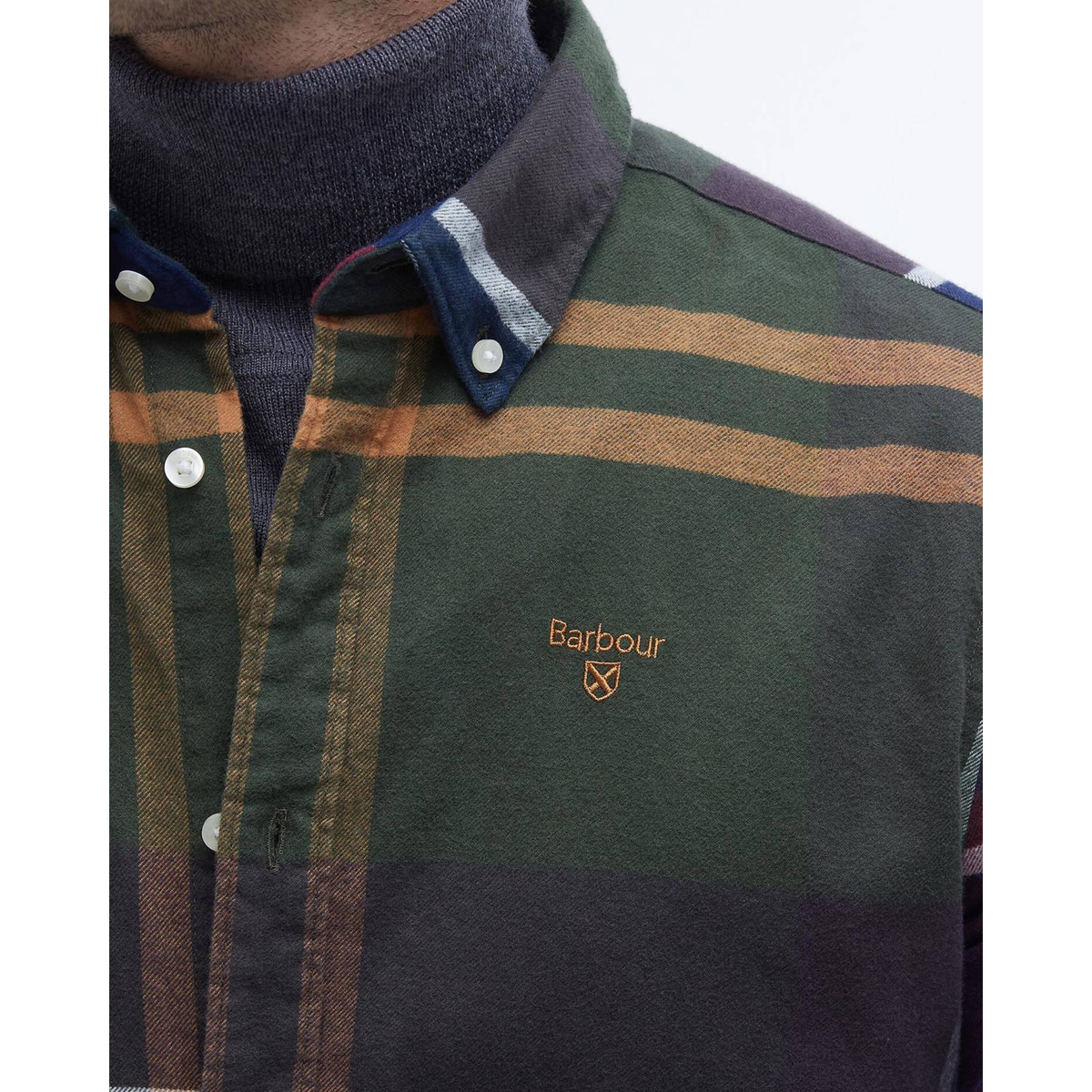 Barbour Iceloch miesten tartan-ruudullinen kauluspaita, logo