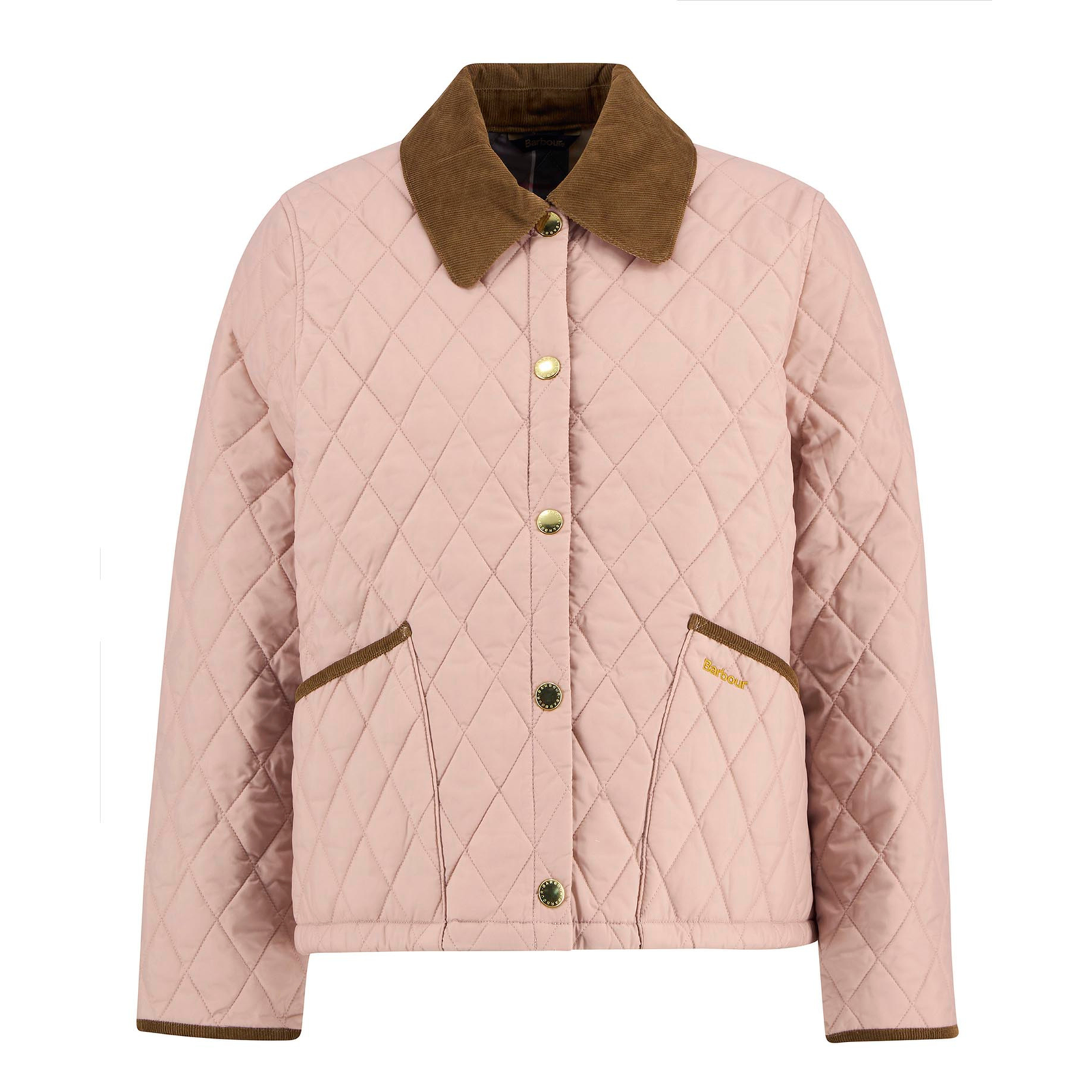 Barbour Icons Cropped Liddesdale Quilted Jacket, vaaleanpunainen