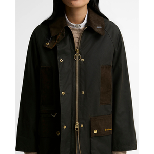 Barbour Icons Modern Beaufort naisten öljykangastakki, oliivinvihreä, vetoketju
