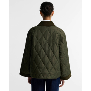 Barbour Kilnwick Quilt naisten tikkitakki, oliivi, takaa