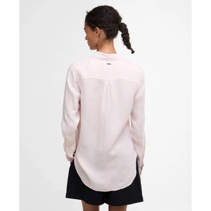 Barbour Marine naisten vaaleanpunainen pellavapaita takaa päin kuvattuna.