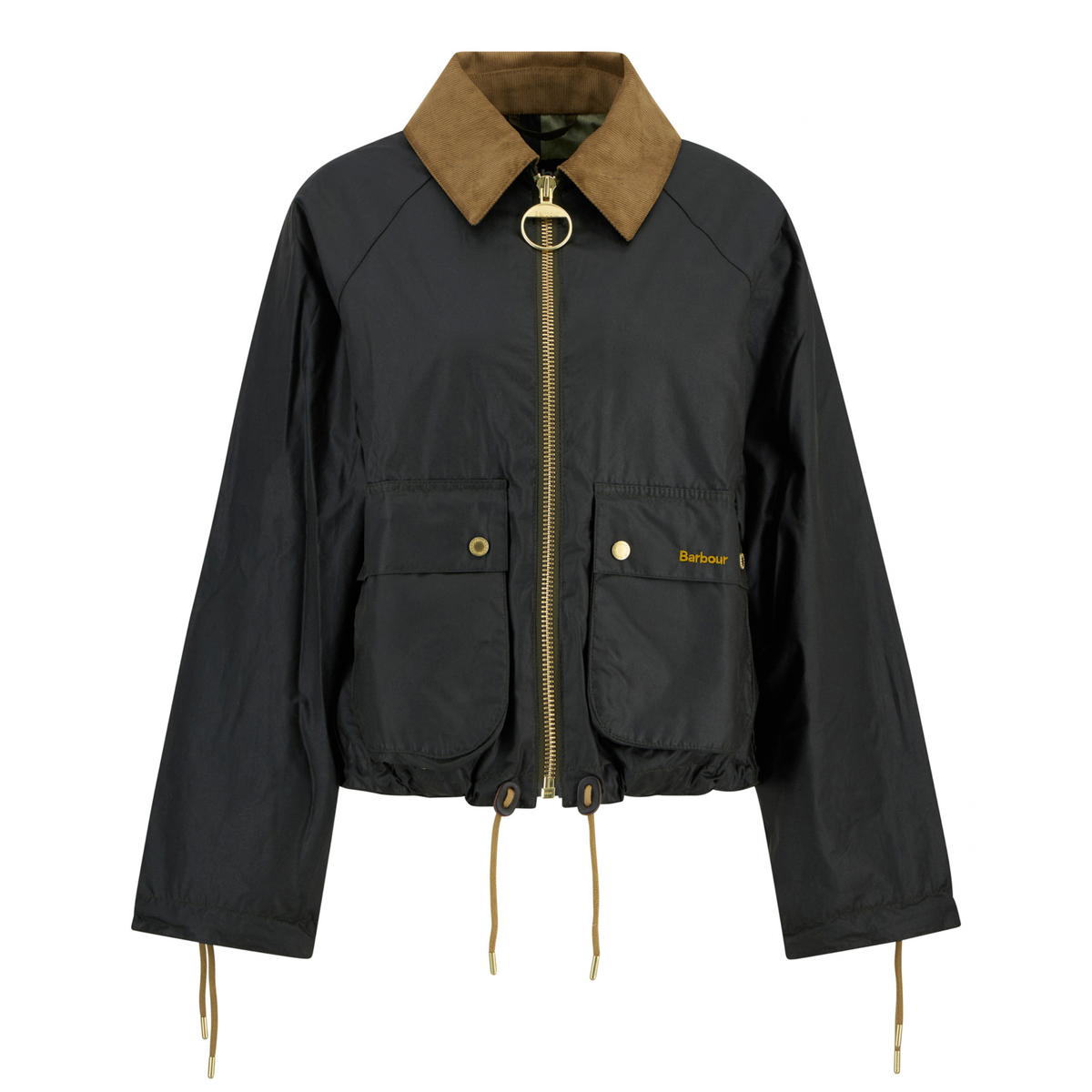 Barbour Marron Wax Jacket naisten lyhyt öljykangastakki tuotekuvassa.