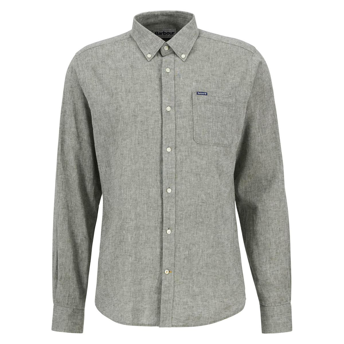 Kuvassa on vihreä miesten Barbour Nelson pellavapaita.