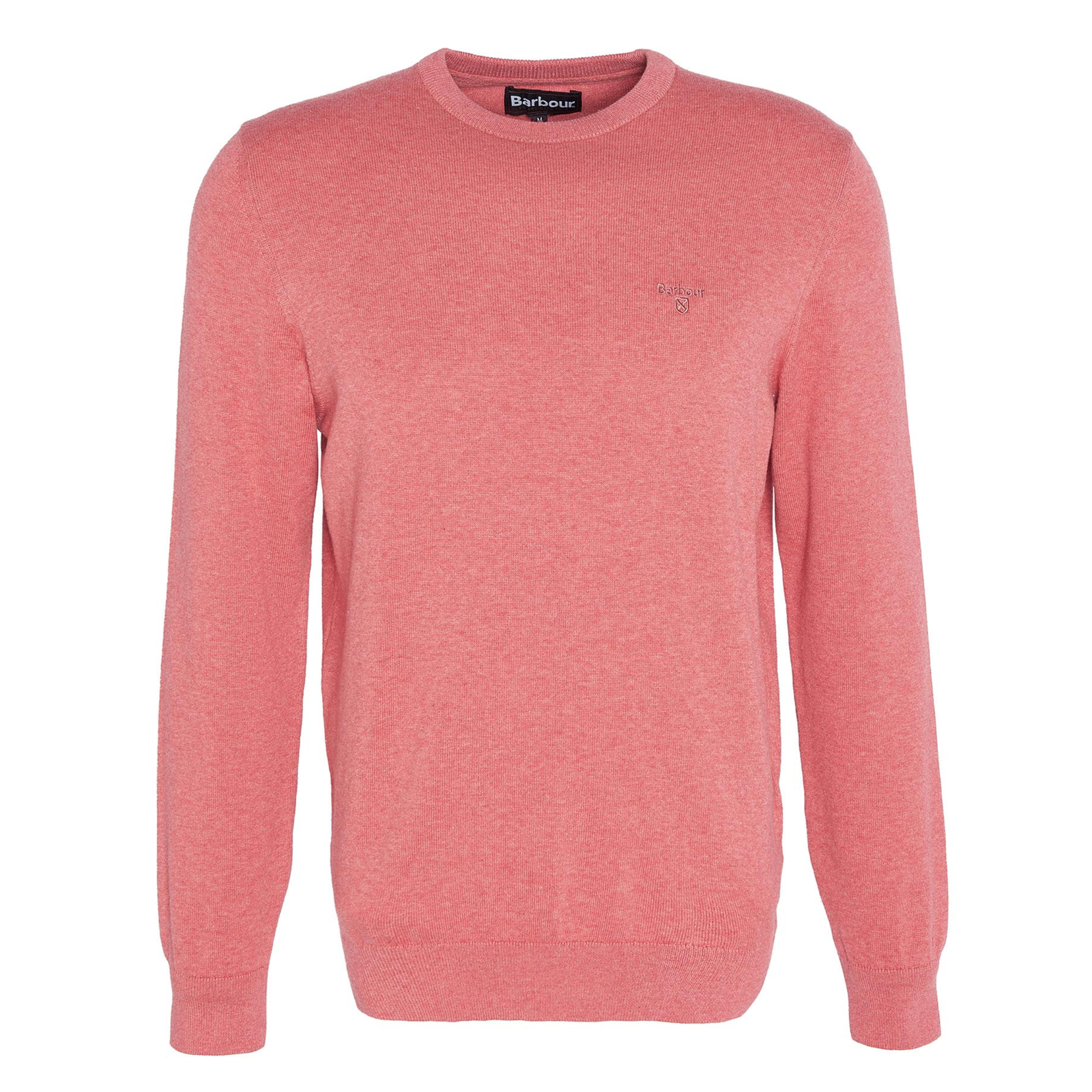 Barbour Pima Cotton Crew Neck puuvillaneule, marjapuuronpunainen