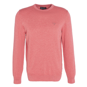 Kuvassa on miesten marjapuuronpunainen Barbour Pima Cotton neulepaita.