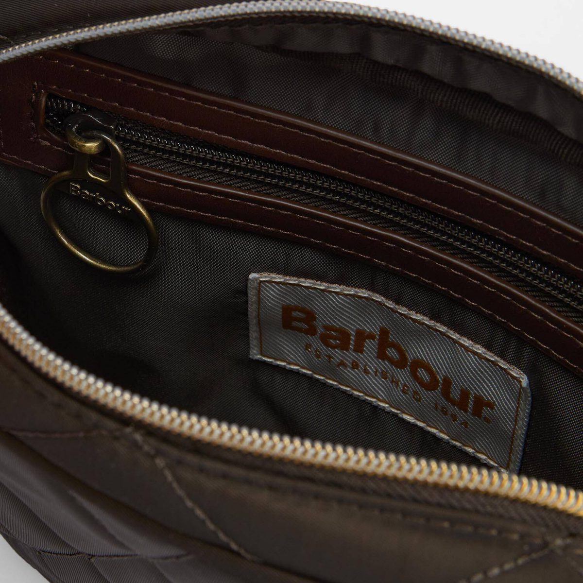 Barbour Quilted Crossbody Bag, oliivi