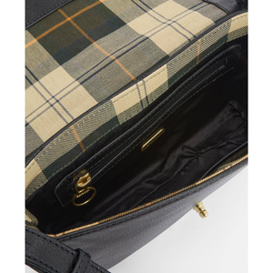 Barbour Rosa Leather Bag, naisten musta nahkainen olkalaukku