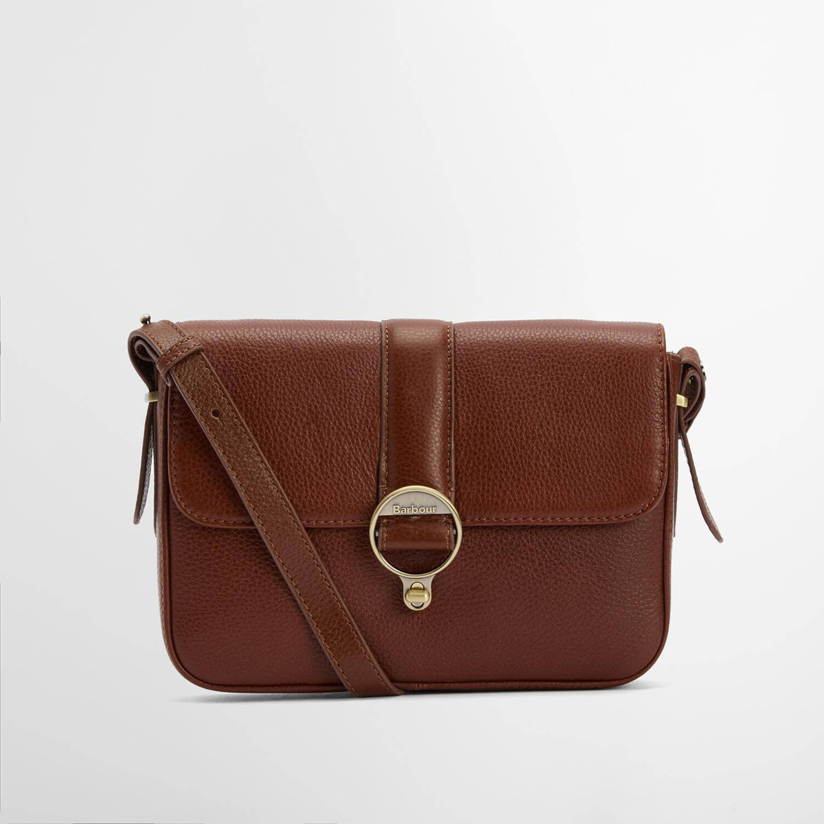 Ruskea Barbour Rosa Leather Bag tuotekuvassa.