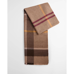 Barbour Rosefield Tartan huivi, ruskeasävyinen.