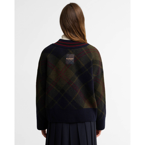 Barbour Shae naisten ruutuneule takaapäin kuvattuna.