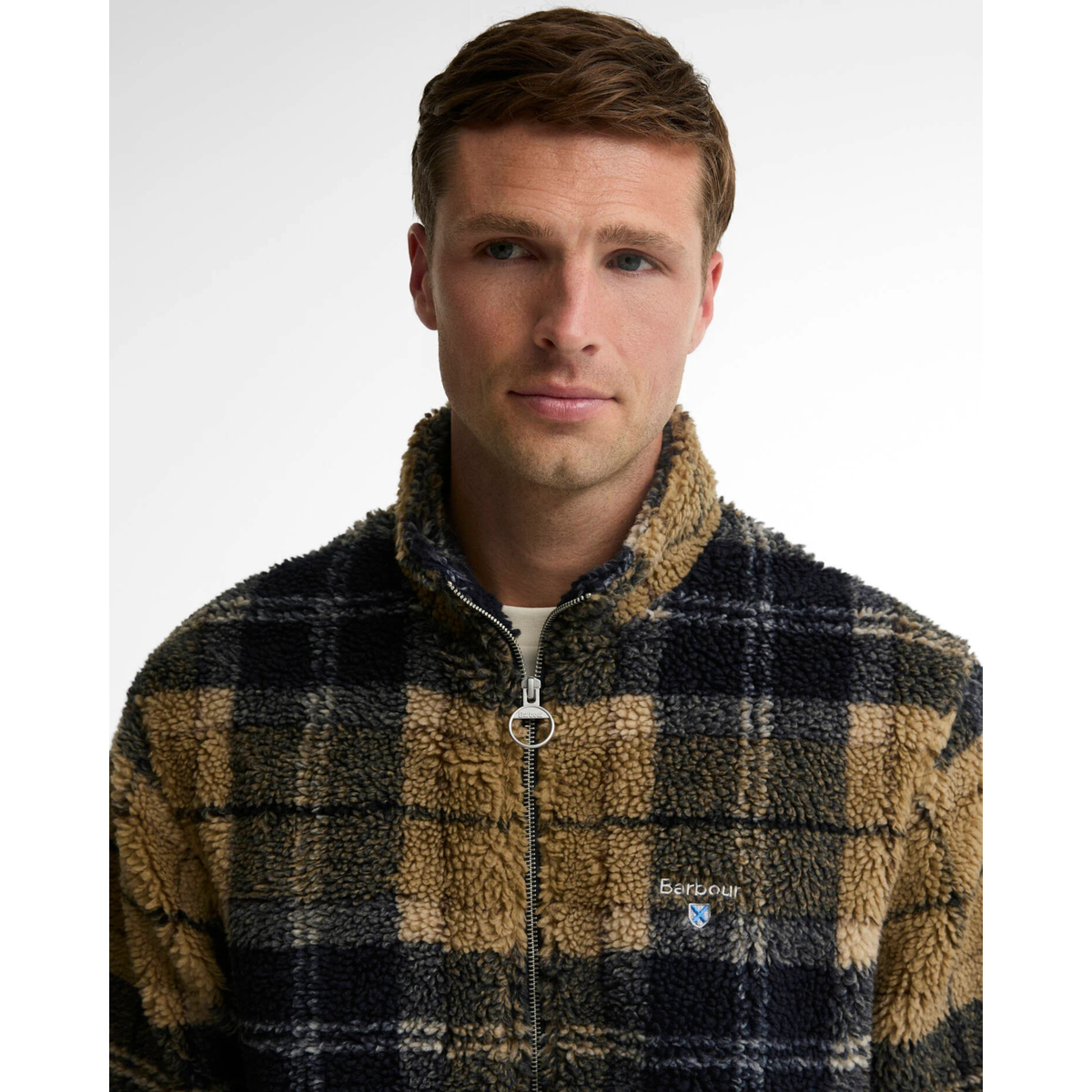 Barbour Tartan Sherpa Fleece, Birchwood Dress Tartan, kaulus