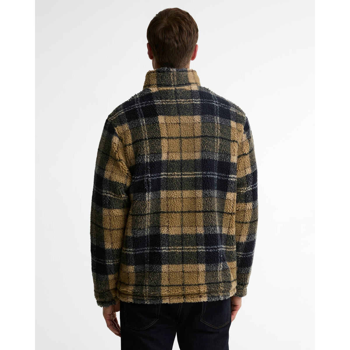 Barbour Tartan Sherpa Fleece, Birchwood Dress Tartan, takaa