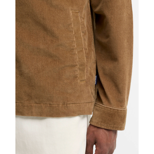 Barbour Tartan Trimmed Cord Overshirt, hiekka, taskut