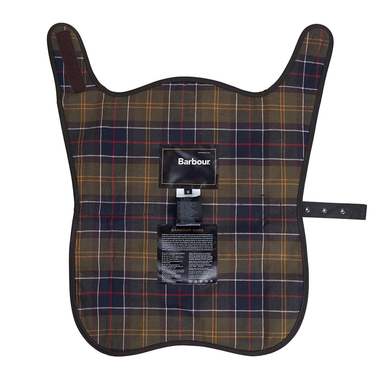 Kuvassa Barbourin öljykankaisen koiran takin sisäpuoli.