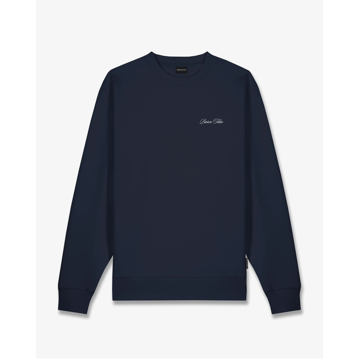 Baron Filou Backprint Pullover Filou 187 Chalet Owners Club BARON - Oxford Blue, edestä kuvattuna.