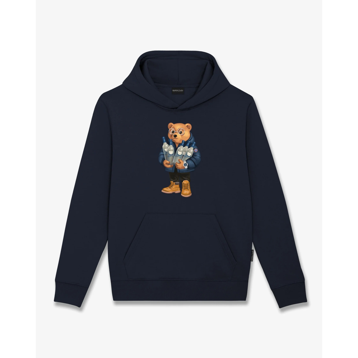 Baron Filou Hoodie Filou 190 - Oxford Blue, Edestä kuvattuna.