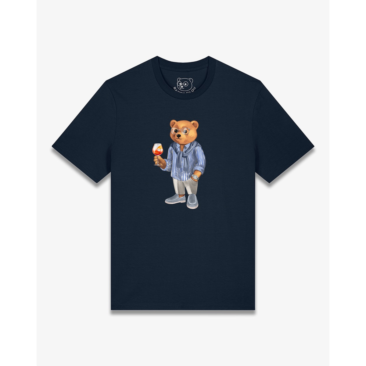 Baron Filou Organic T-shirt Filou CXLIV, navy