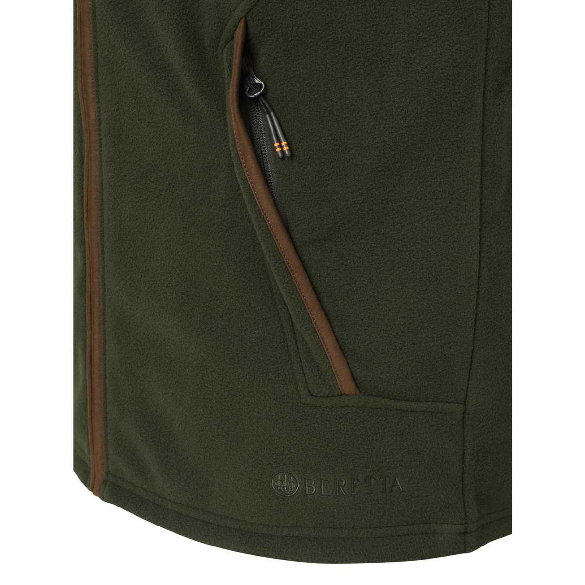 Beretta Arlington Vest miesten fleeceliivin tasku lähikuvassa.