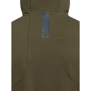 Beretta Pintail Hoodie miesten huppari, oliivinvihreä niskasta kuvattuna.