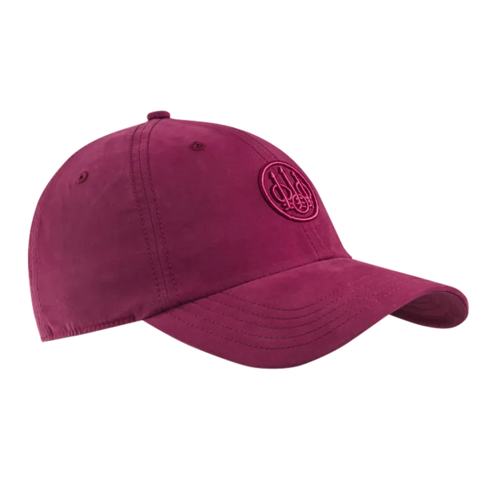 Beretta Sanded EVO Cap säädettävä unisex lippalakki edestäpäin kuvattuna, viininpunainen