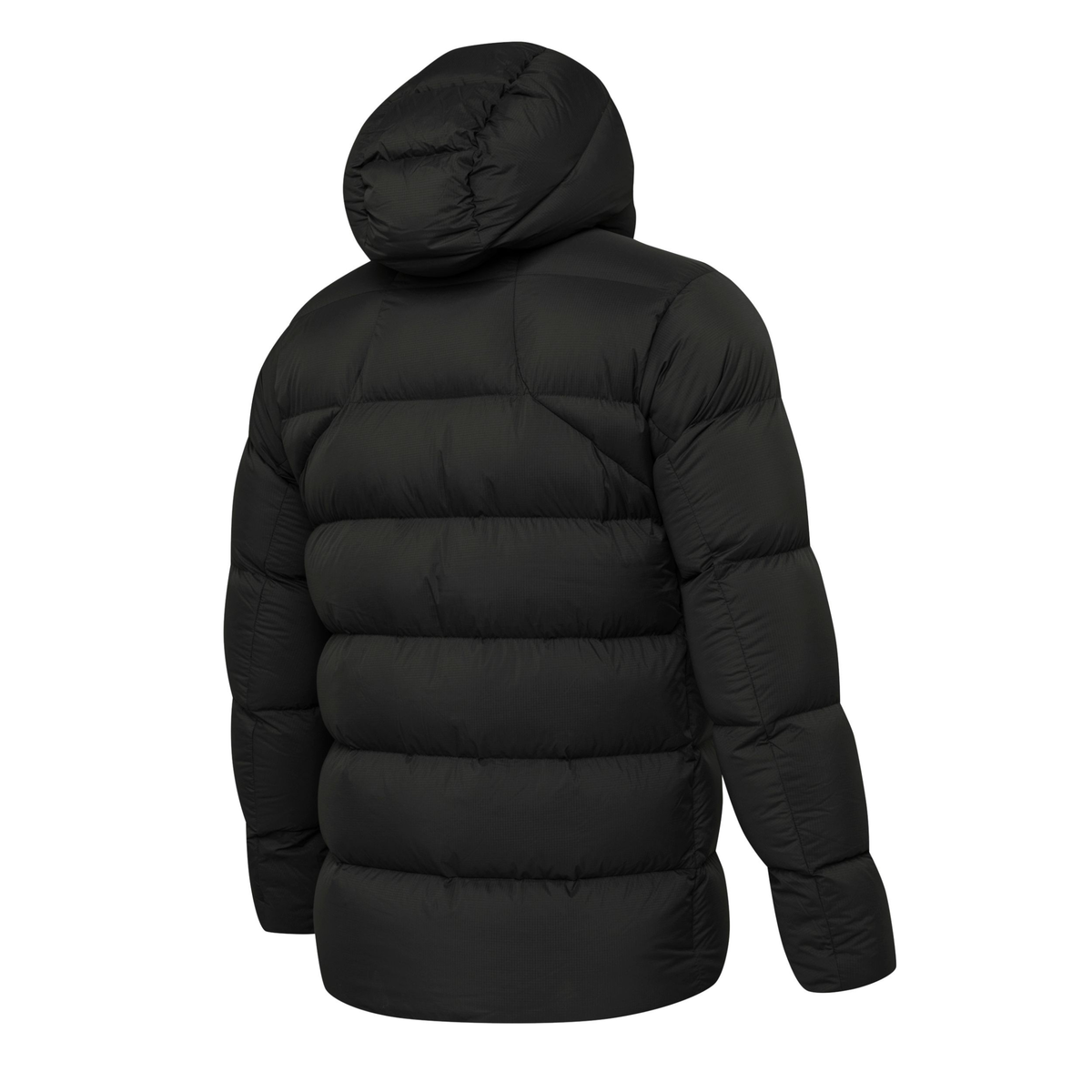 Beretta Svalbard miesten musta untuvatakki kuvattuna takaapäin.
