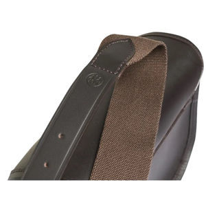 Beretta Terrain EVO Leather Cart Bag ammuslaukku, tummanruskea, kuvattuna ompelua.