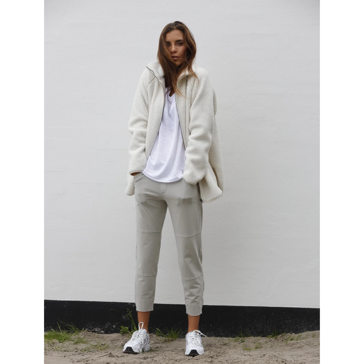 Blue Aria Teddyfleece takki, luonnonvalkoinen