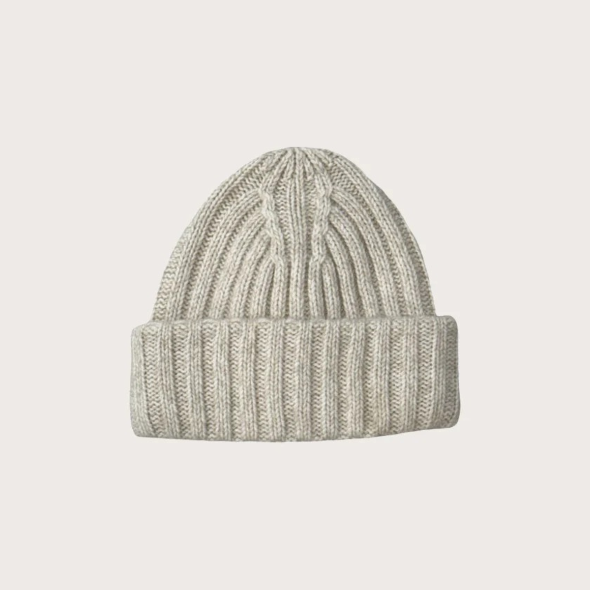Blue Cagla twist beanie naisten pipo, chalk