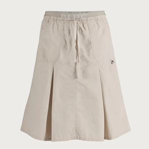Kuvassa on luonnonvaalea Blue Linea Poplin puuvillahame.