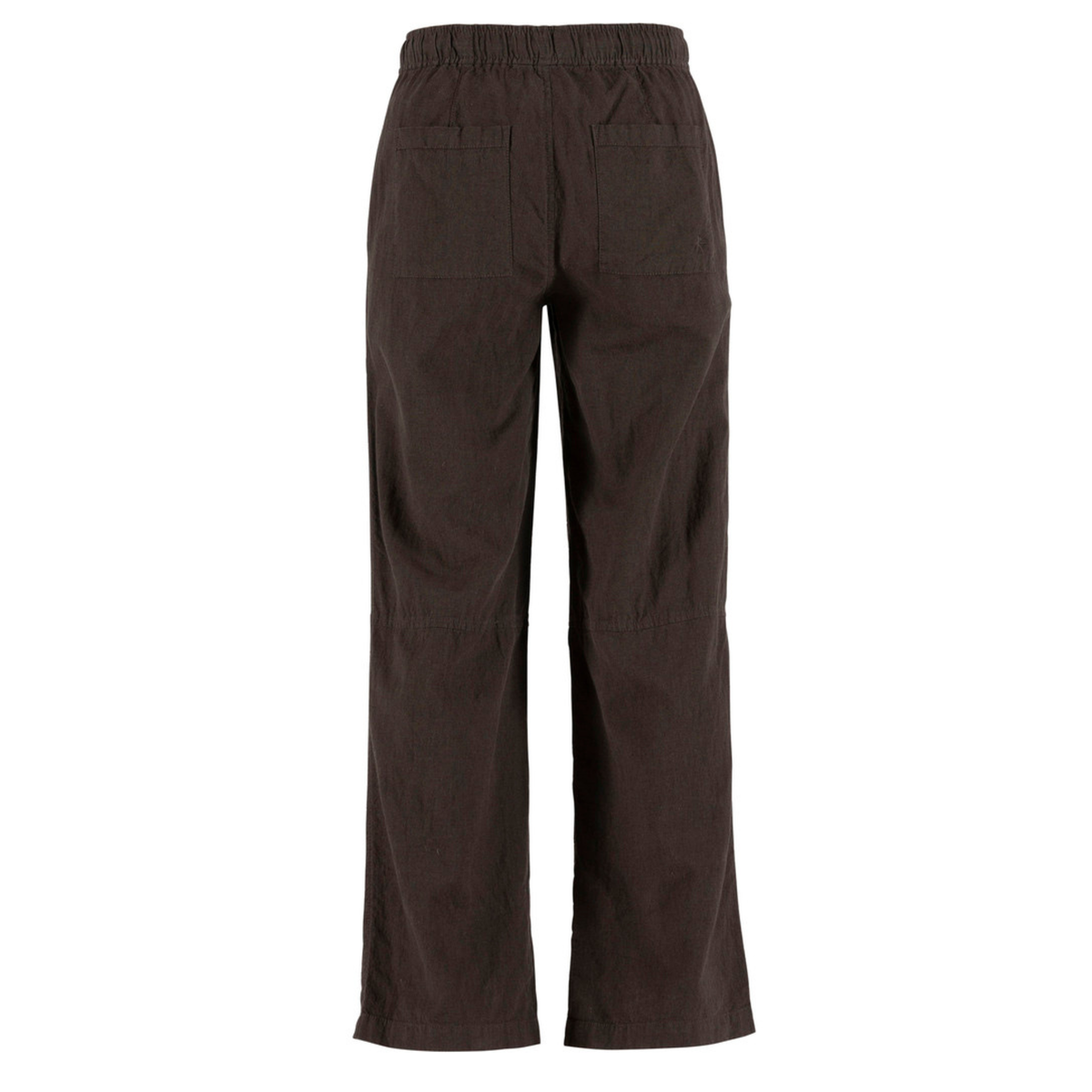 Blue Luca naisten pellavasekoitehousut kuvattuna takaa päin.
