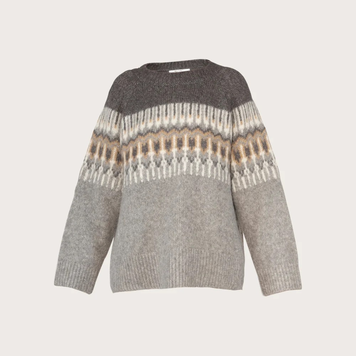 Blue Mia Jacquard Knit neule