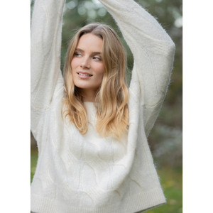 Blue Michaela Cable Knit