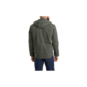Vihreä Carhartt Bartlett Jacket takaapäin kuvattuna mallin päällä.