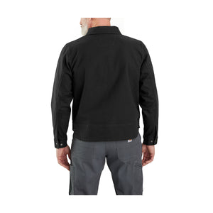 Kuvassa on Carharttin Berwick Jacket takki takaapäin kuvattuna mallin päällä.