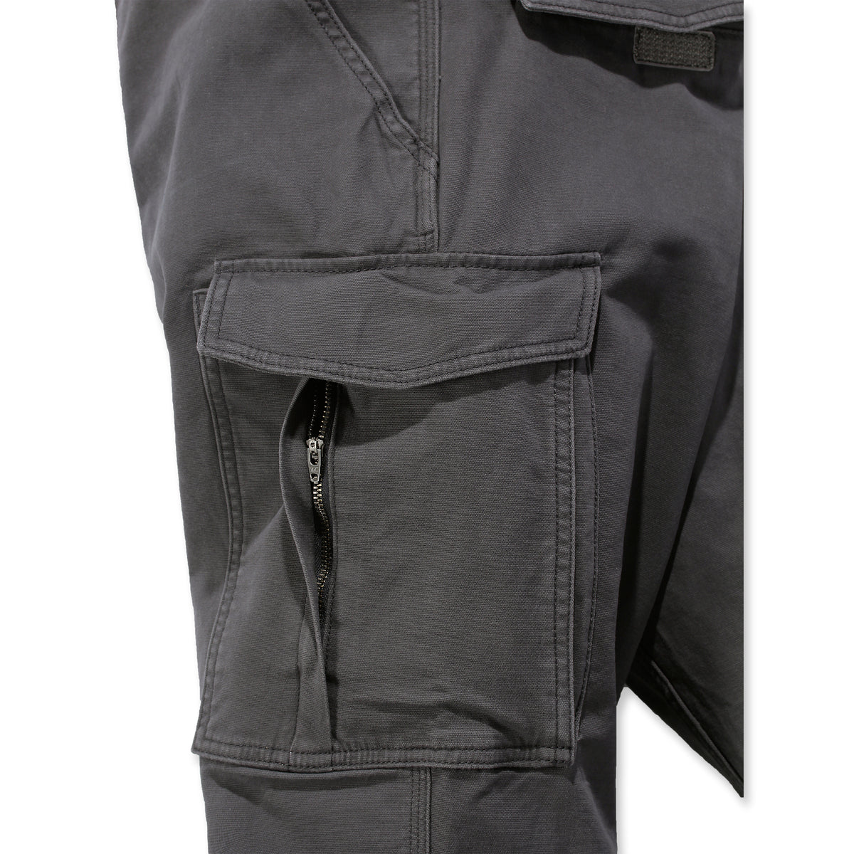 Carhartt Canvas Cargo Work Pant miesten housut , lähikuva reisitaskusta.