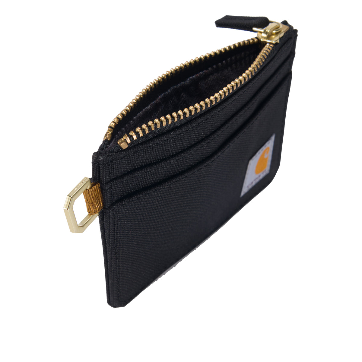 Carhartt Zippered Card Keeper Wallet mustana, vetoketju auki
