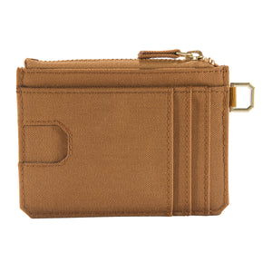 Carhartt Zippered Card Keeper Wallet ruskeana takaa kuvattuna