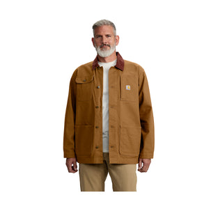 Carhartt Iconic CO1 Chore Coat - miesten takki kuvattuna miesmallin päällä.