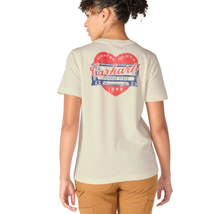 Carhartt Irvine Heritage naisten t-paita, luonnonvaalea
