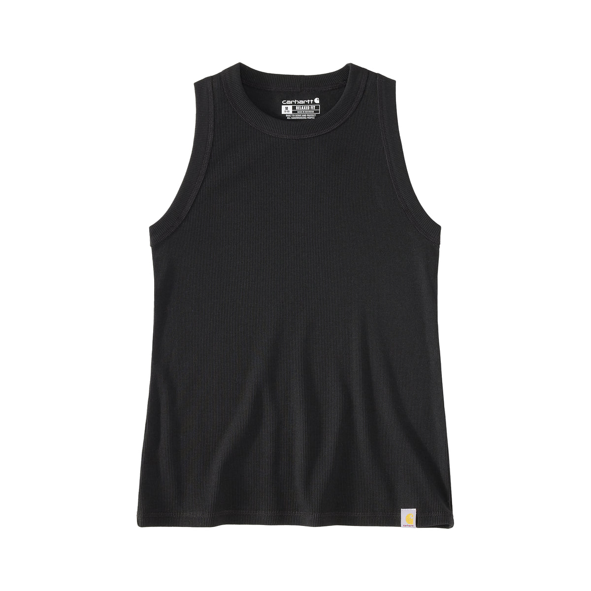 Joustavasta materiaalista valmistettu musta Carhartt Ribbed Top naisten toppi.