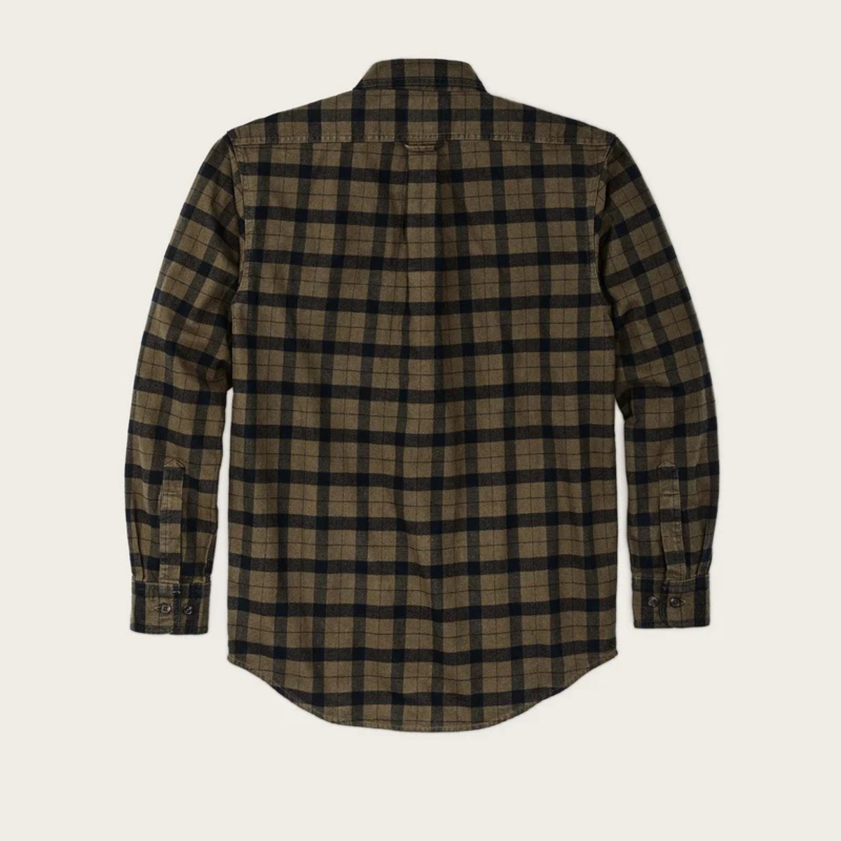 Filson Alaskan Guide Shirt miesten flanellipaita, vihreä/mustaruudullinen, takaa