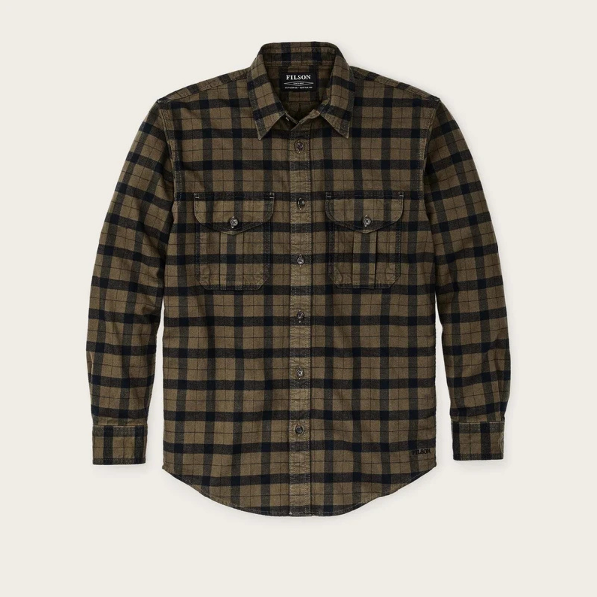 Filson Alaskan Guide Shirt miesten flanellipaita, vihreä/mustaruudullinen