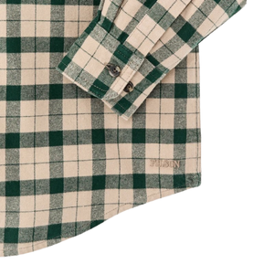 Filson Alaskan Guide Shirt miesten flanellipaita, beige/vihreäruudullinen