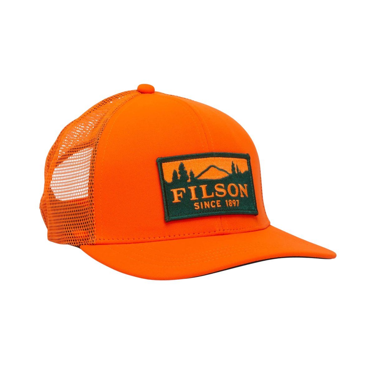 Filson Logger Mesh Cap Piece Dyed Oiled Cotton lippalakki, oranssi